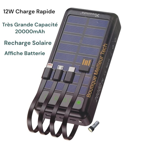 Power Bank solaire 20000mAh