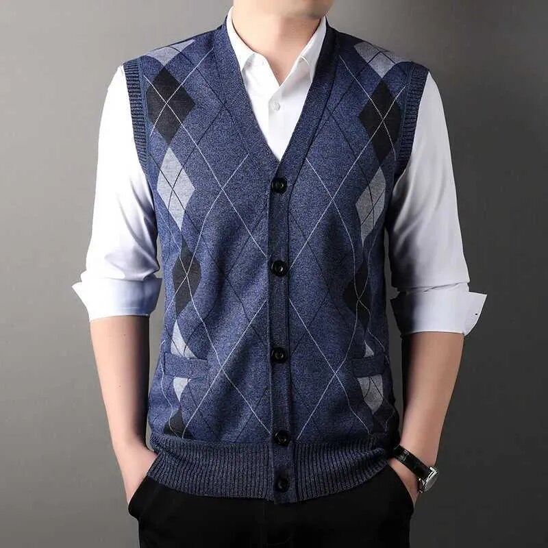 Gilet Homme Argyle Élégant