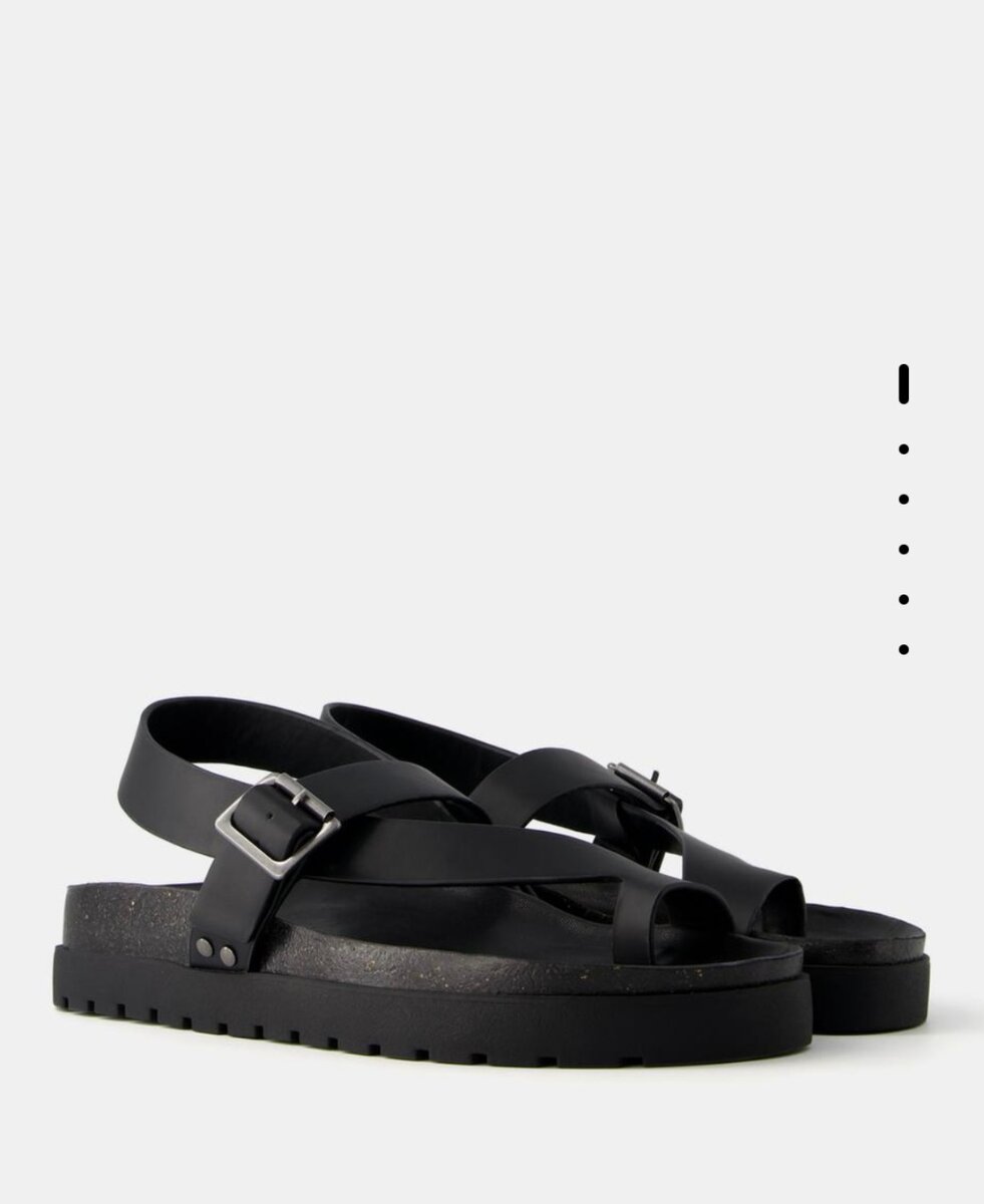 Sandales en cuir BERSHKA