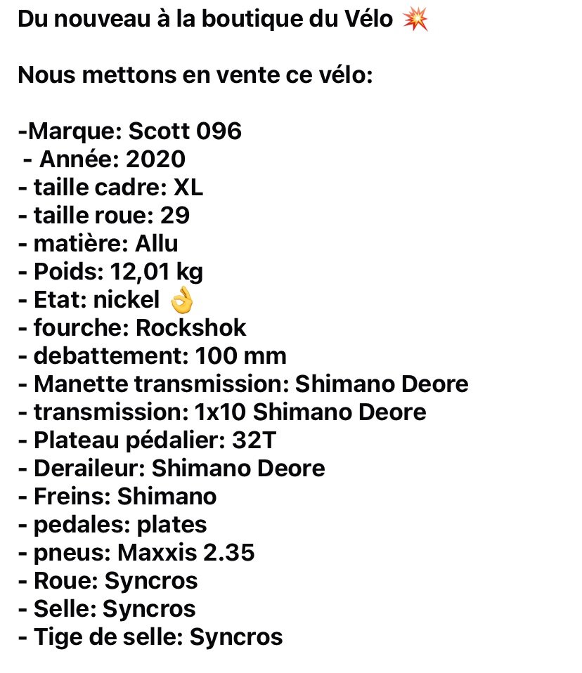 VTT Scott 096 XL 29"