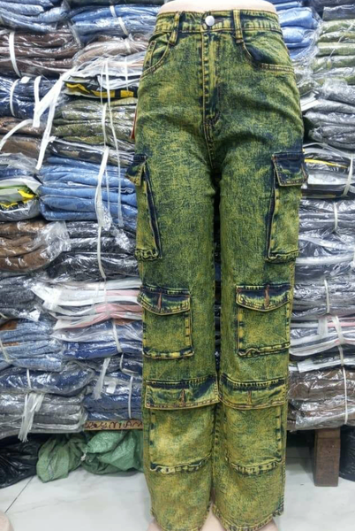 Jean cargo femme décontracté