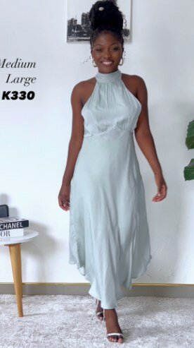 Maxi dress, gray, silk, asymmetrical