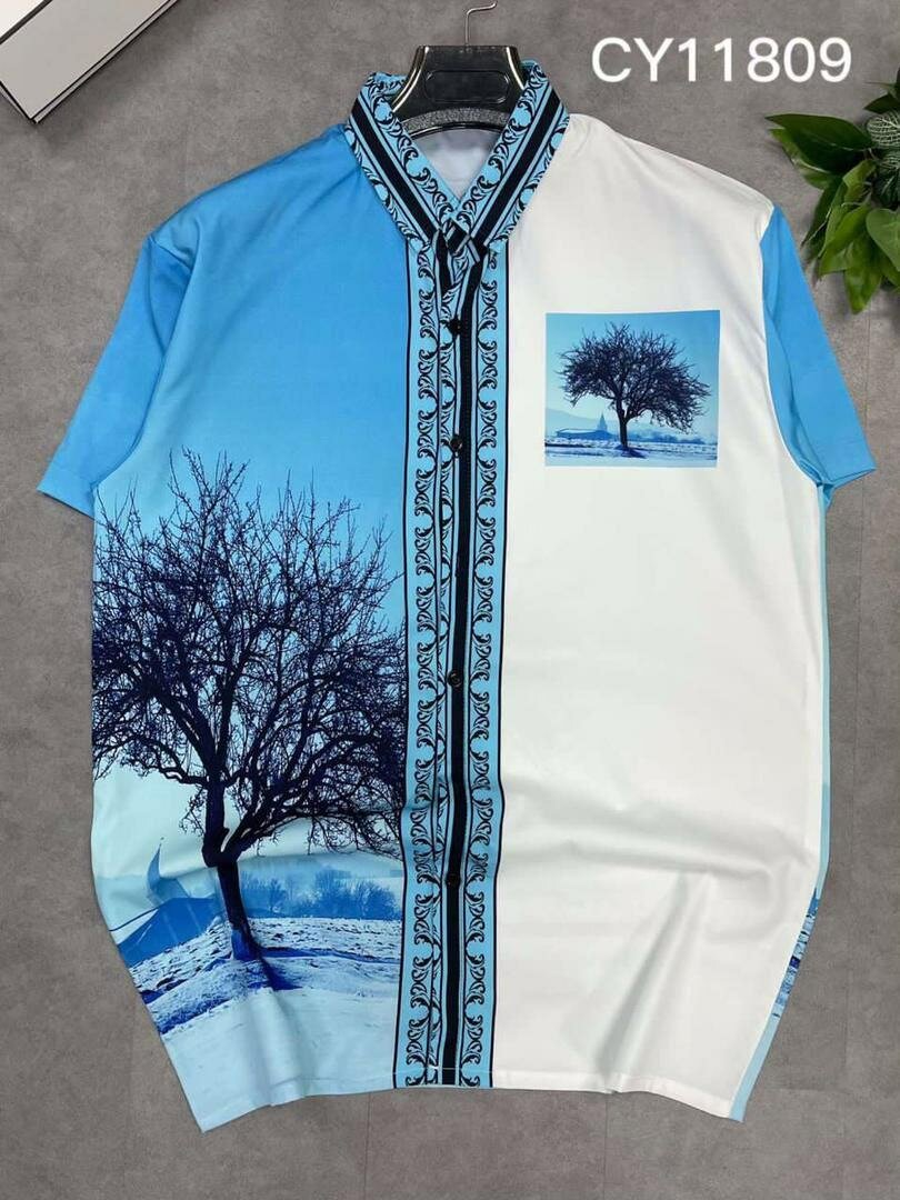 Chemise à motifs colorés unisexe