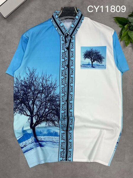Chemise à motifs colorés unisexe