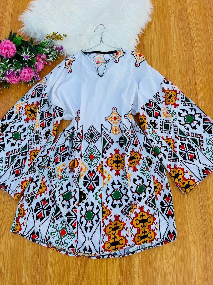 Short bubu with Long sleeve and pocket