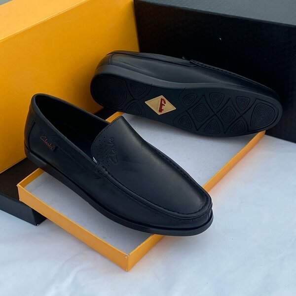 Quality Black Clarks Loafers