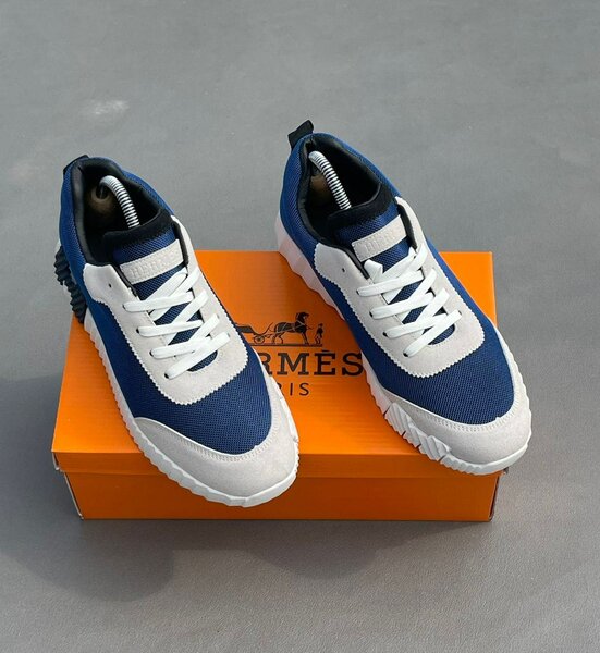 Sneakers tendance bleu-blanc