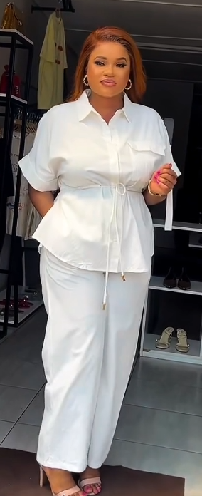 Women's White shirt and pants set