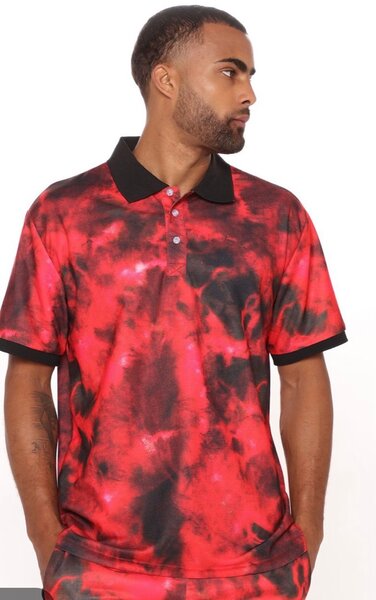 Fashionnova Men Red And Black Polo