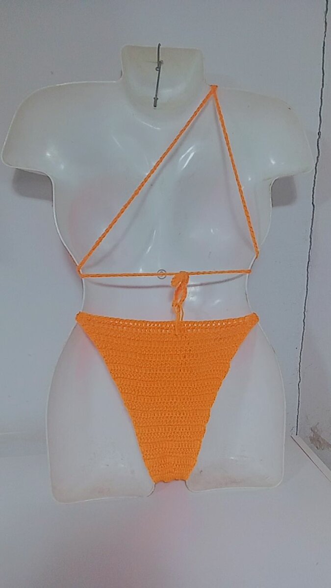 Bikini Crochet Orange Élégant