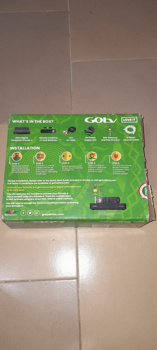 Go TV decorder complete with everything