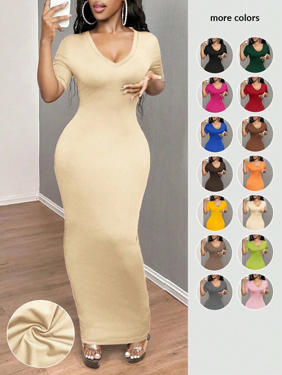 Robe Longue Ajustée Femme