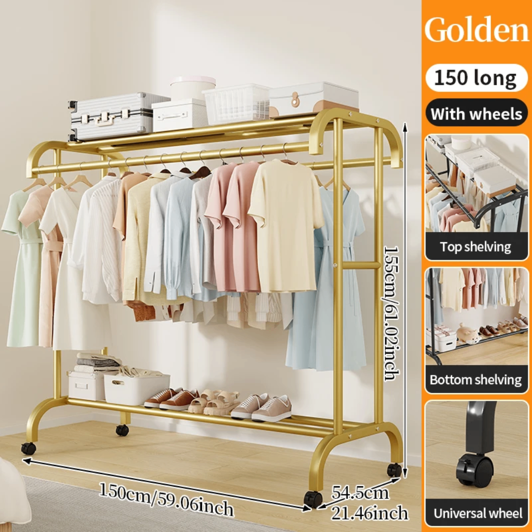 Penderie mobile avec étagères