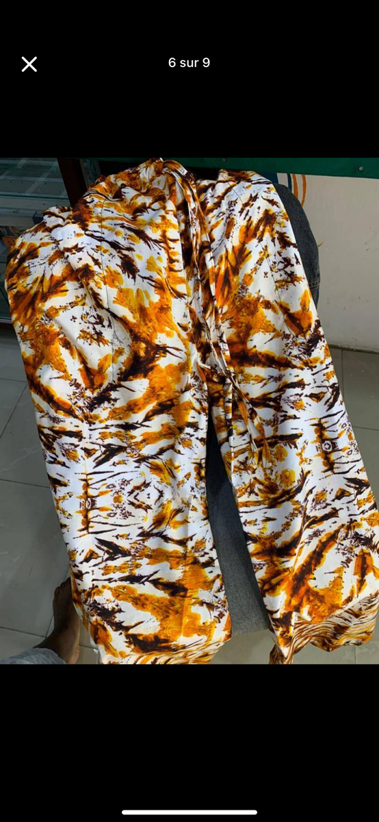 Pantalon large ethnique coloré