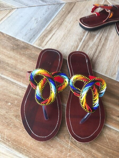 Authentic  Ladies Beaded slippers