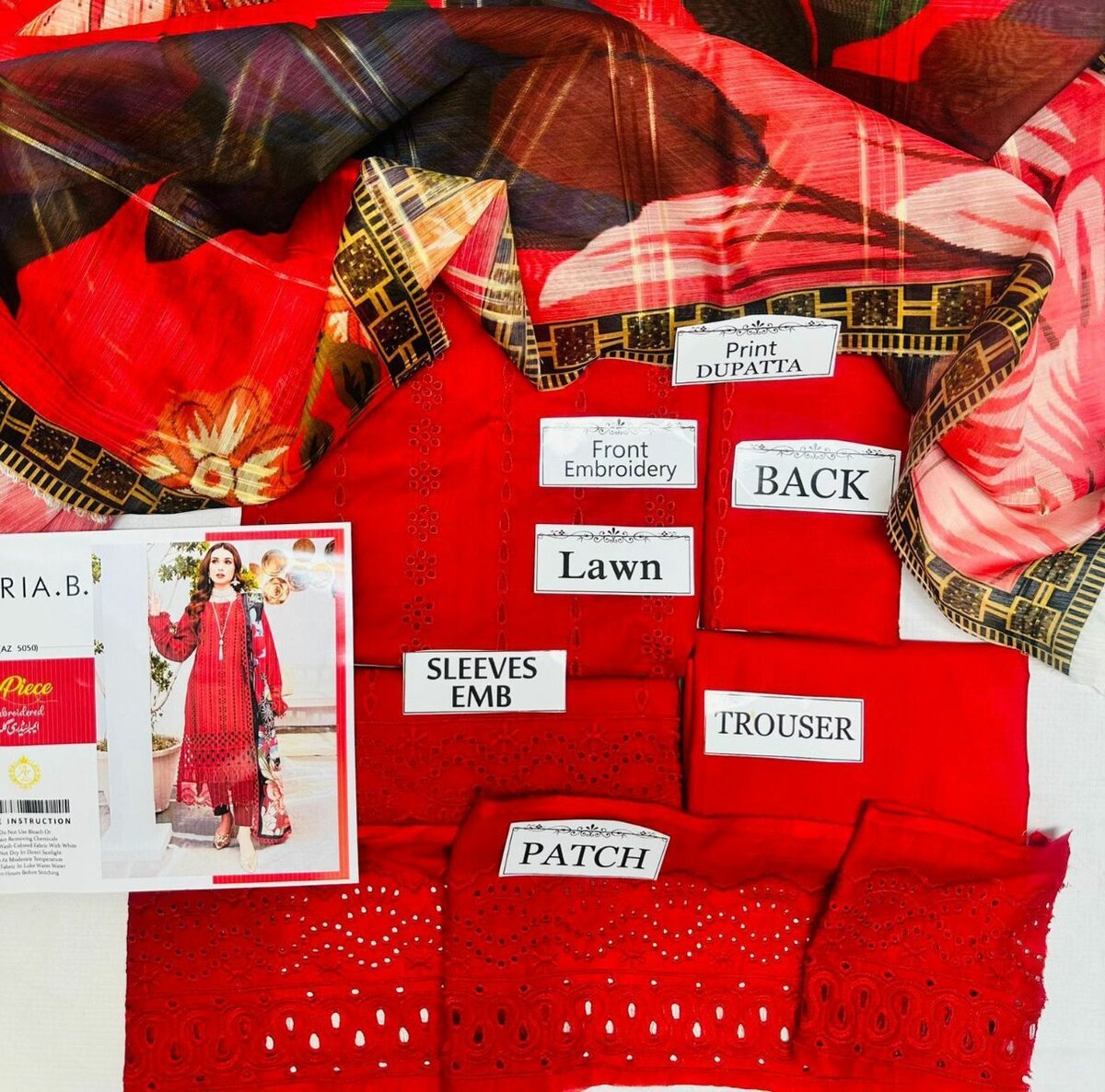 3 pcs women's unstitched air jet Lawn