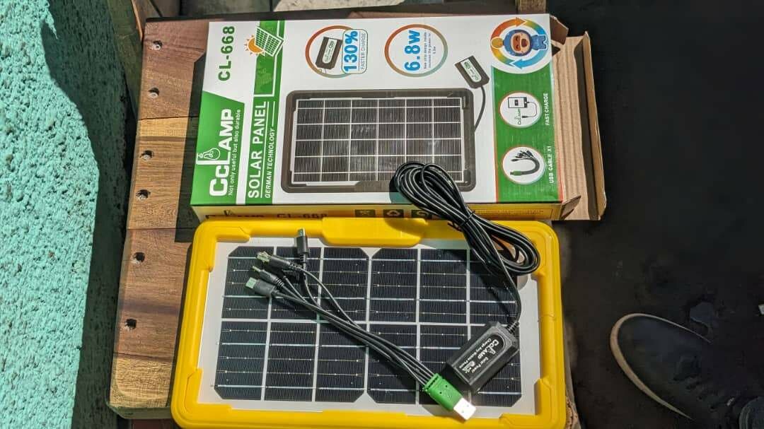 Phone charging solar panels