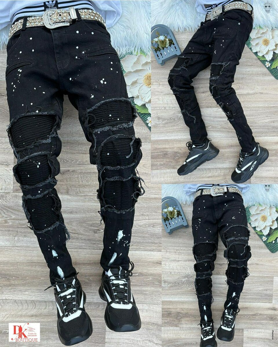 Jeans déchirés tendance homme