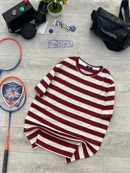 T-shirt rayé unisexe