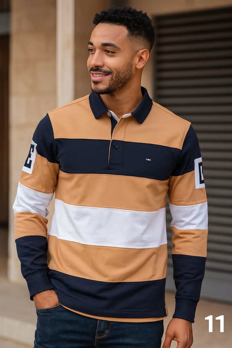Chemise Polo Rayée Homme