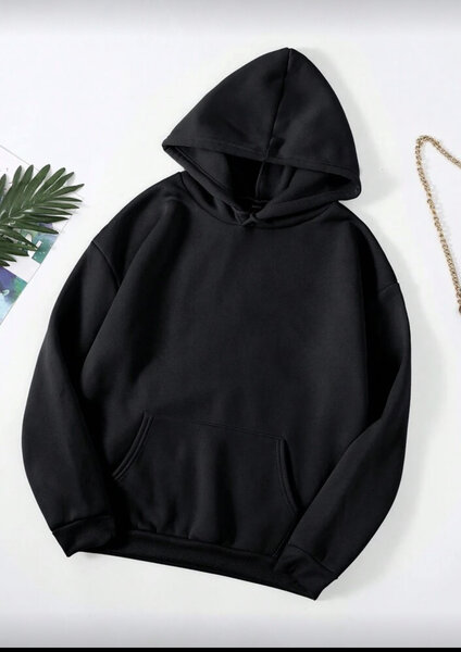 Sweat à Capuche Noir Unisexe