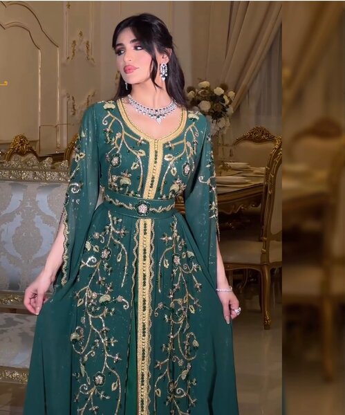 Robe Caftan Vert Émeraude