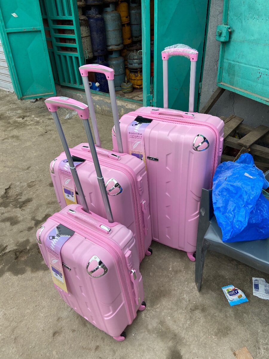 Set de Valises Roses à Roulettes