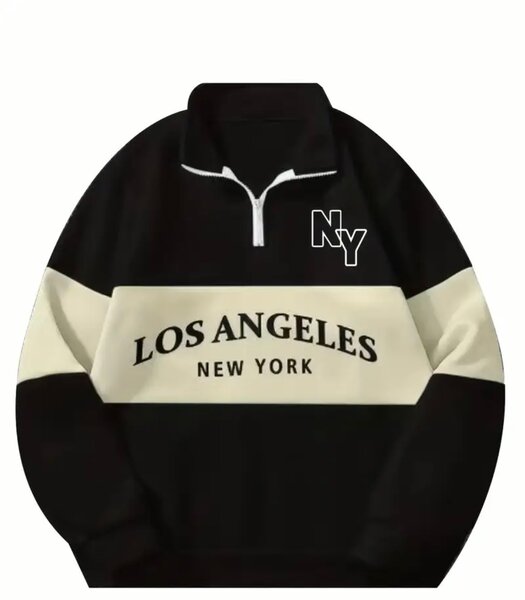 Pull à col zippé casual