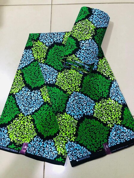 Cotton fabric with 6 yards print green