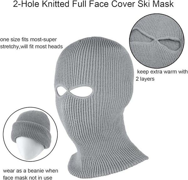 Bonnet cagoule 2 en 1 multicolore