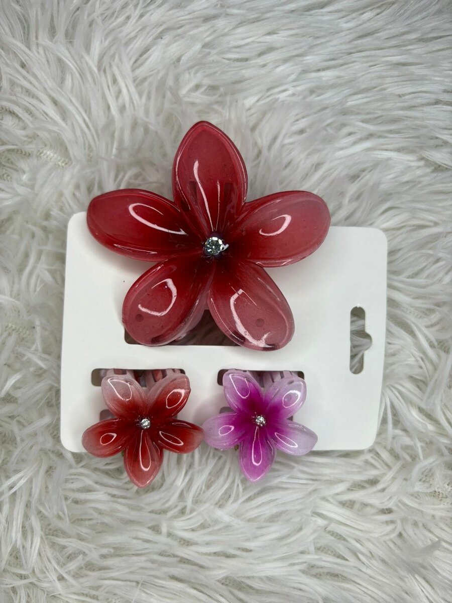 Pinces à cheveux fleurs colorées