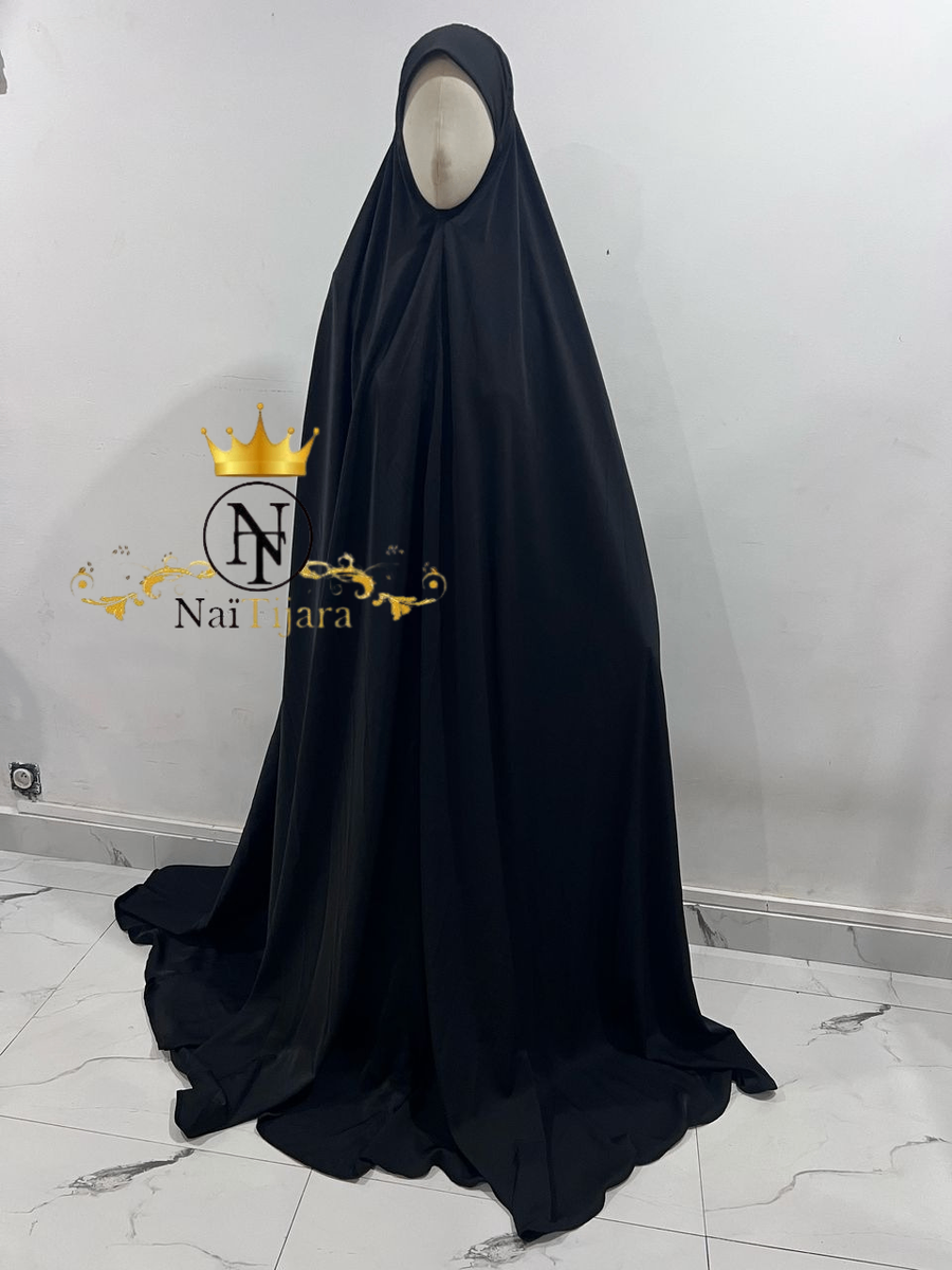 Abaya noire élégante et fluide