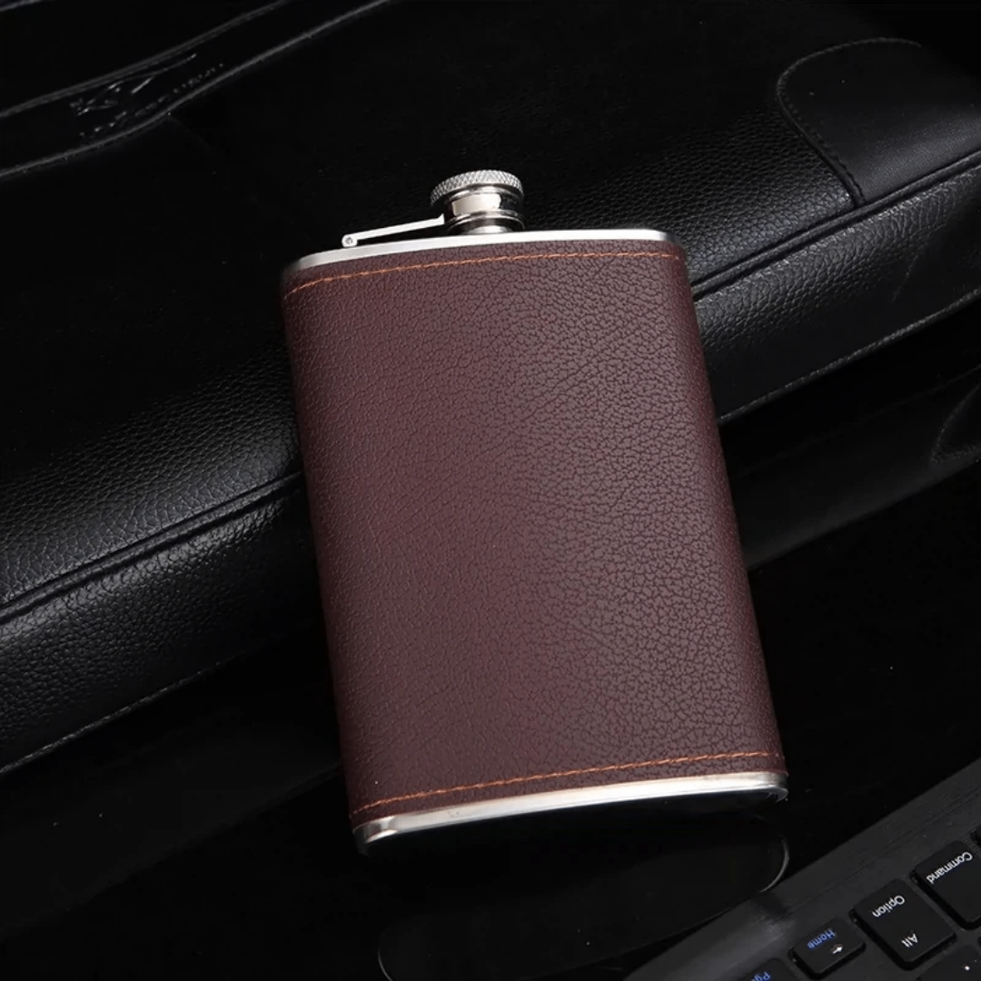 Flasque cuir élégante 9oz