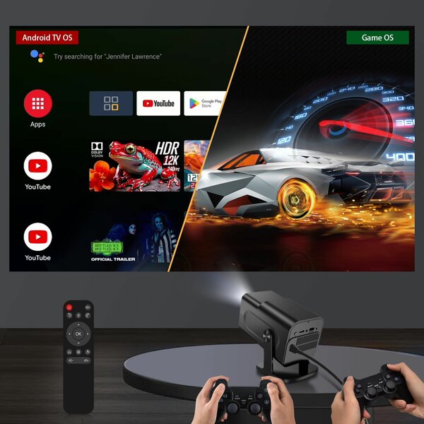 Mini projecteur Amazon vidéo de jeu 1080P 4K