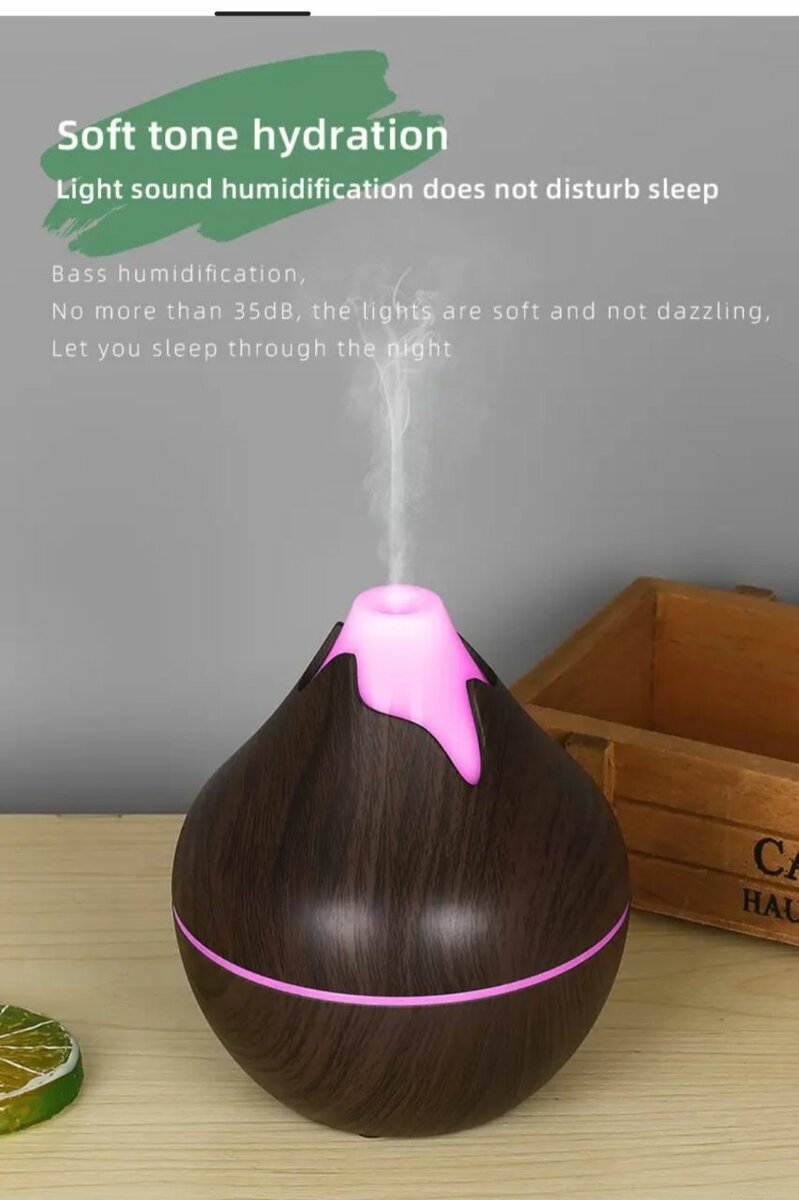 Wooden grain flower humidifier
