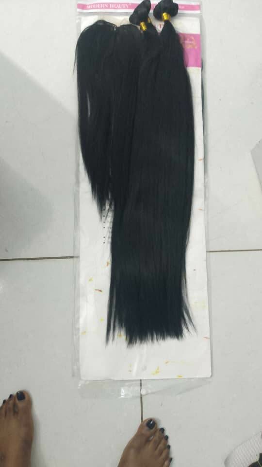 Extensions cheveux lisses noirs