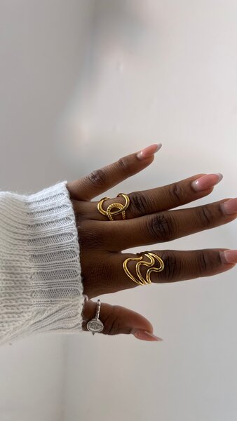 Duo de bague dorée