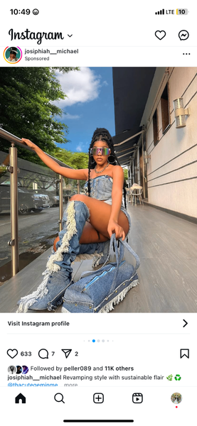 Customized thrifted jeans