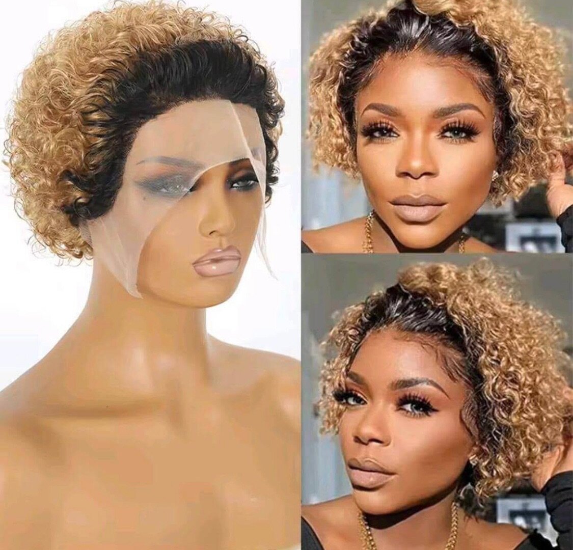 Perruque lace front bouclée