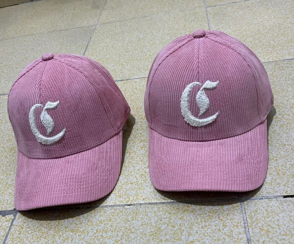 Casquette Rose en Velours