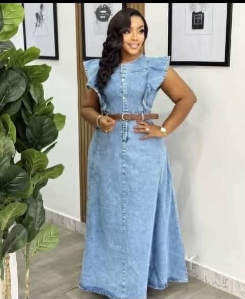 Robe longue en jean élégante