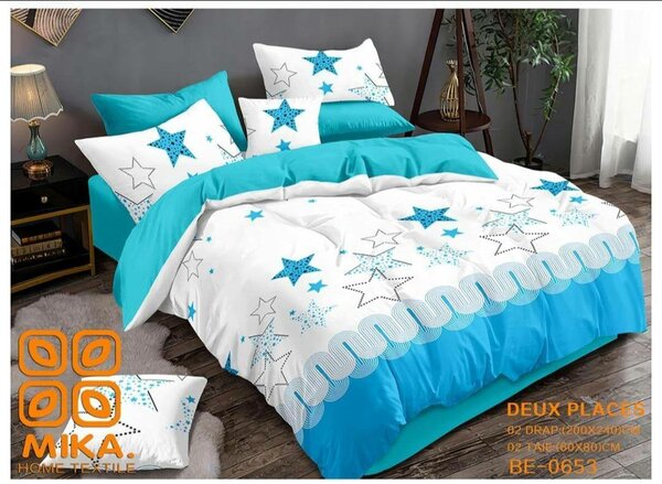 2 drap 3 places et deux taies