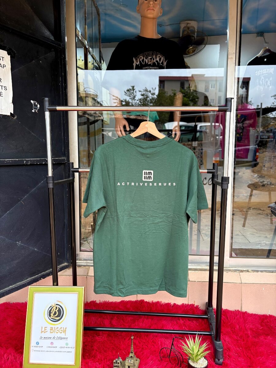 T-shirt vert unisexe "Activer Sérieux"