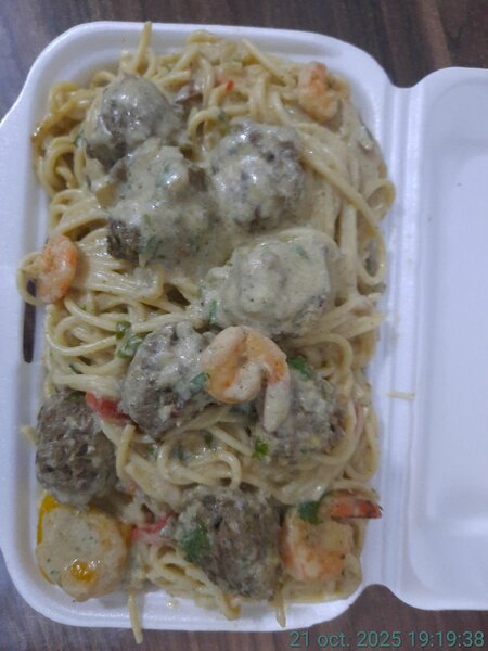 Spaghetti à la crème fraîche