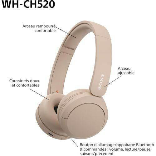 Sony WH-CH520 Casque Sans Fil