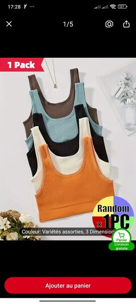 Lot de Bralettes Confortables