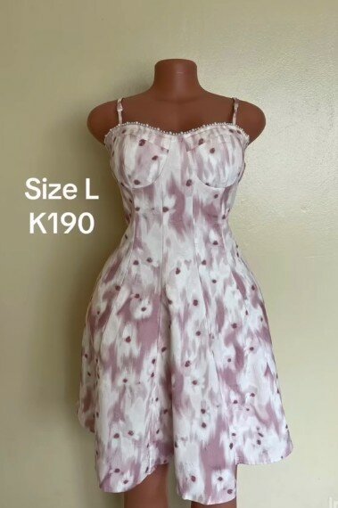 Printed dress with thin straps