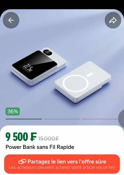 Chargeur Rapide Power Bank
