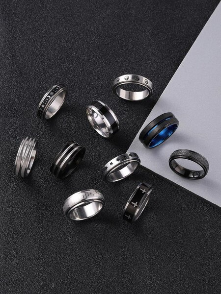 Bagues Homme en Acier Inoxydable