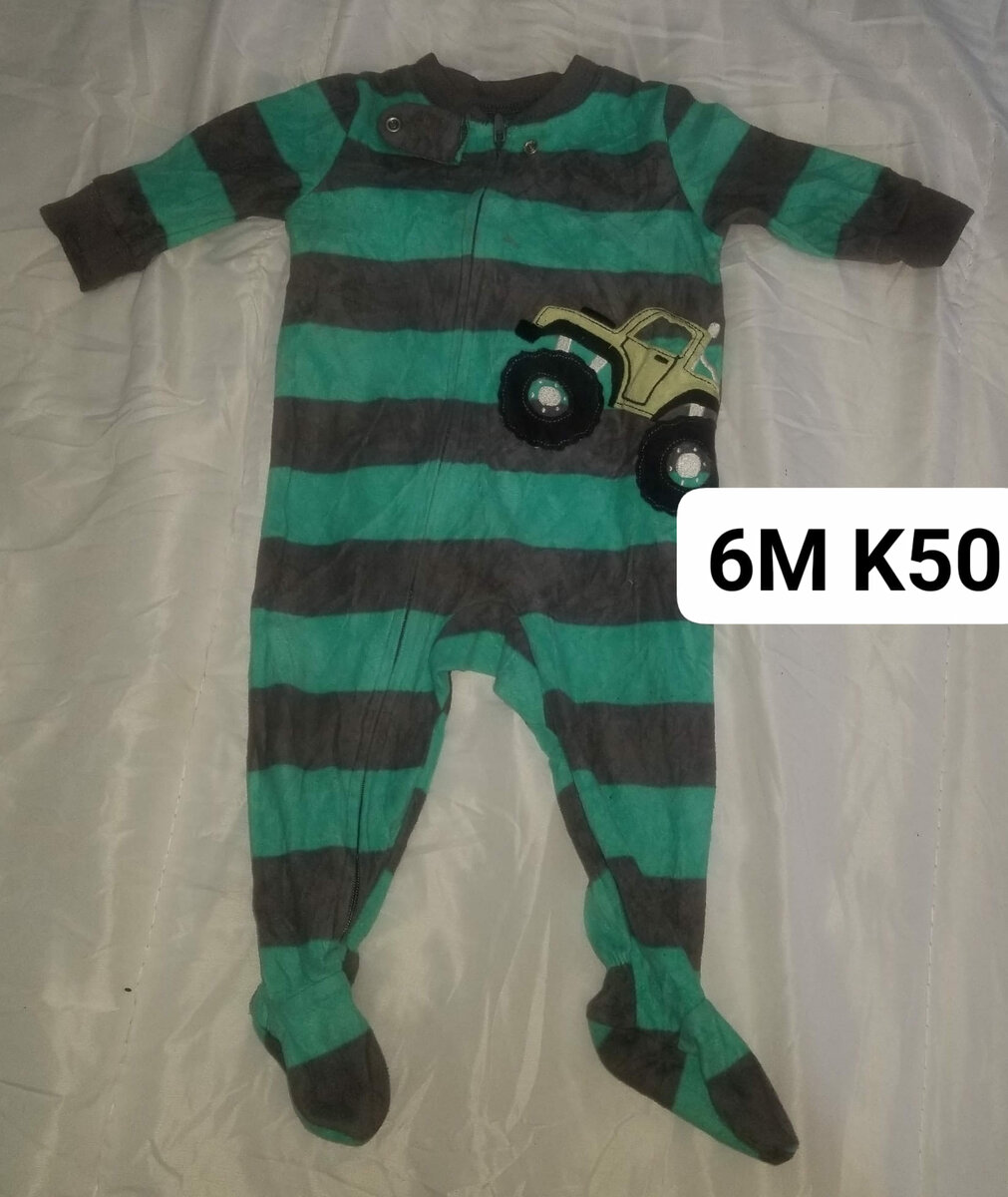 striped jumpsuit with print